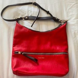 Purse Calvin Klein red leather